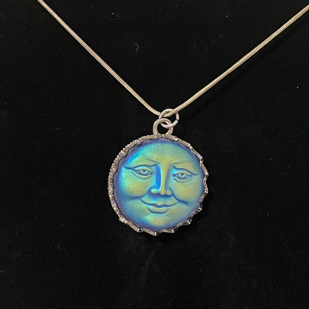 iridescent sun necklace